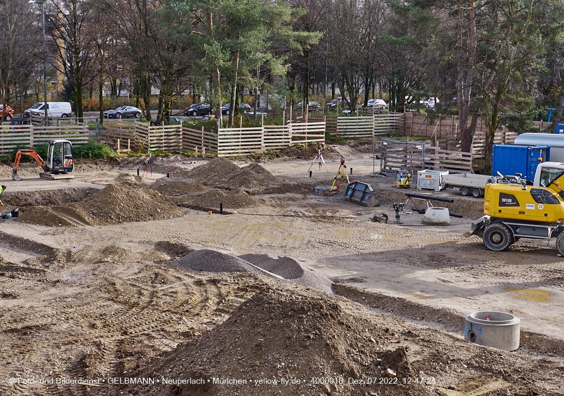 02.12.2022 - Baustelle an der Quiddestraße Haus für Kinder in Neuperlach